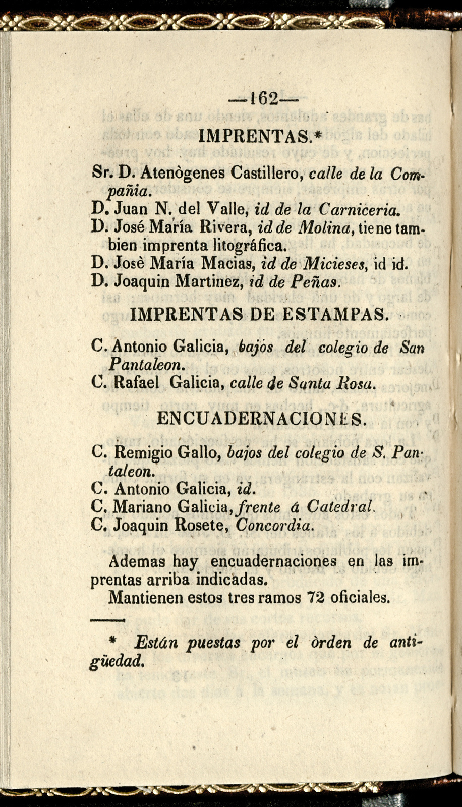 Guia de forasteros de la capital de Puebla, para el año de 1852 / dispuesta por Juan N. del Valle<br />
[80369]