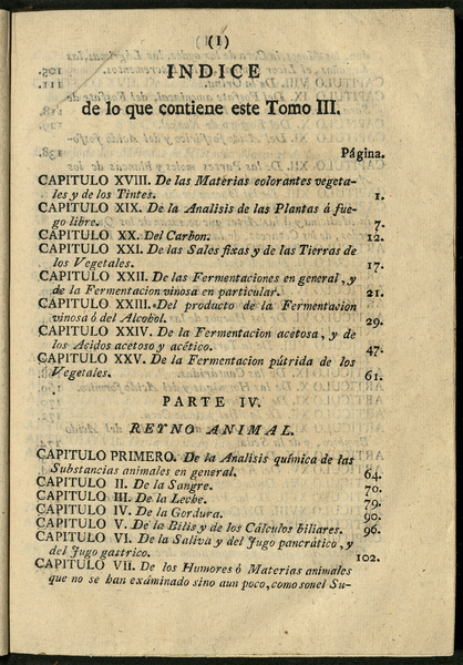 Elementos de Historia natural y de química / por M. de Fourcroy, de la Real Academia de las Ciencias de París, Doctor en Medicina de aquella facultad, de la Real Sociedad de Medicina y de la de Agricultura, profesor de química en el Real Jardin Botánico, y en la Real Escuela Veterinaria Censor Real, &c. ; traducidos de la quinta edicion del año de 1792 por D.T.L. y A. ; tomo tercero