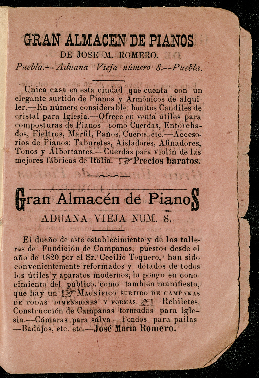 Décimo calendario religioso de El Negrito, arreglado al meridiano de Puebla, para el año de 1893