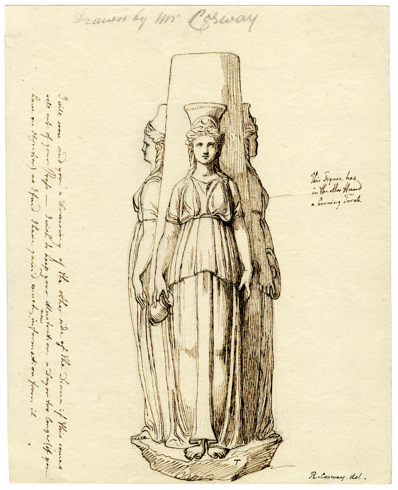 Estatua de mármol de Hécate trimórfica