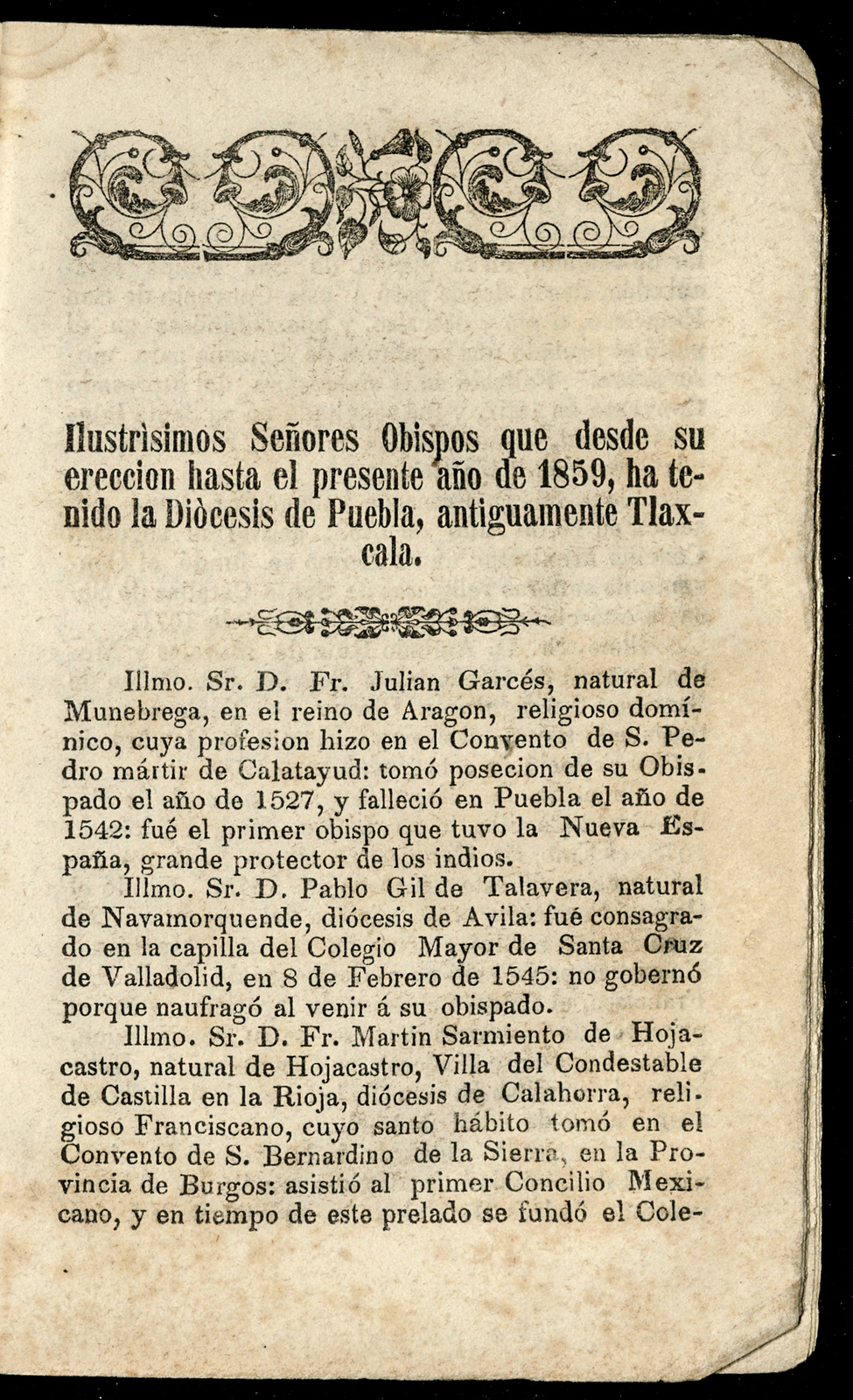 Quinto Calendario de J. María Rivera, arreglado al meridiano de Puebla, para el año de 1859.