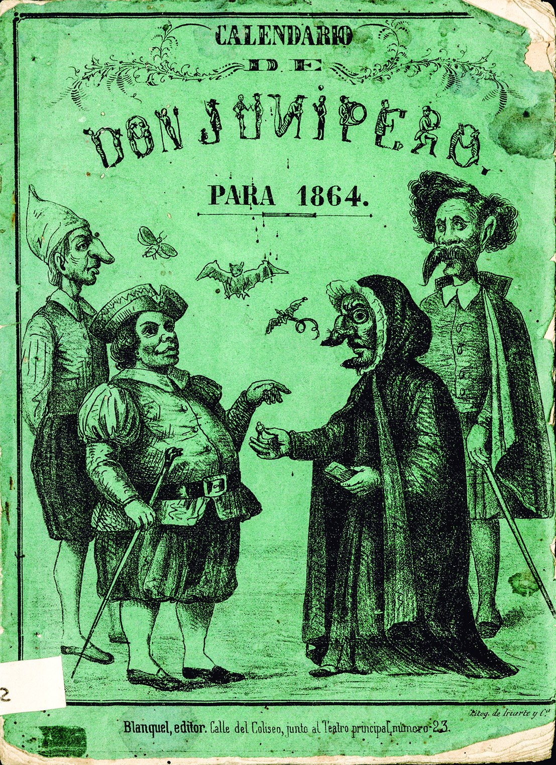 Calendario de don junípero para 1864.